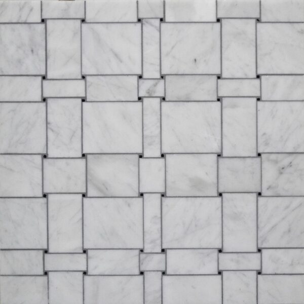 Grande Bocca Weave Honed, Honed Marble Mosaic 2