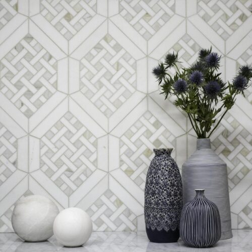 Coppa Honed, Honed Marble Mosaic 0