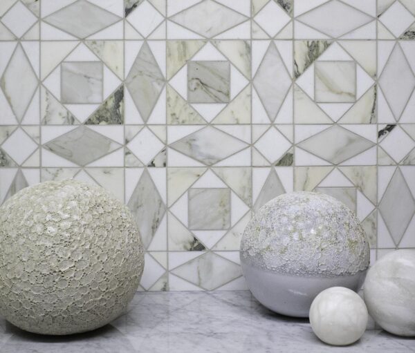 Diamente Honed, Honed Marble Mosaic 2