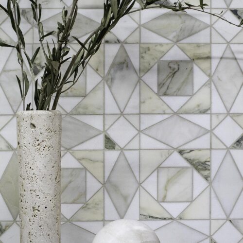 Diamente Honed, Honed Marble Mosaic 0