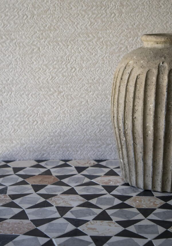 Stargazer 10.63 x 9.44 White, Black, Grey & Terra Cotta Porcelain Tile 1