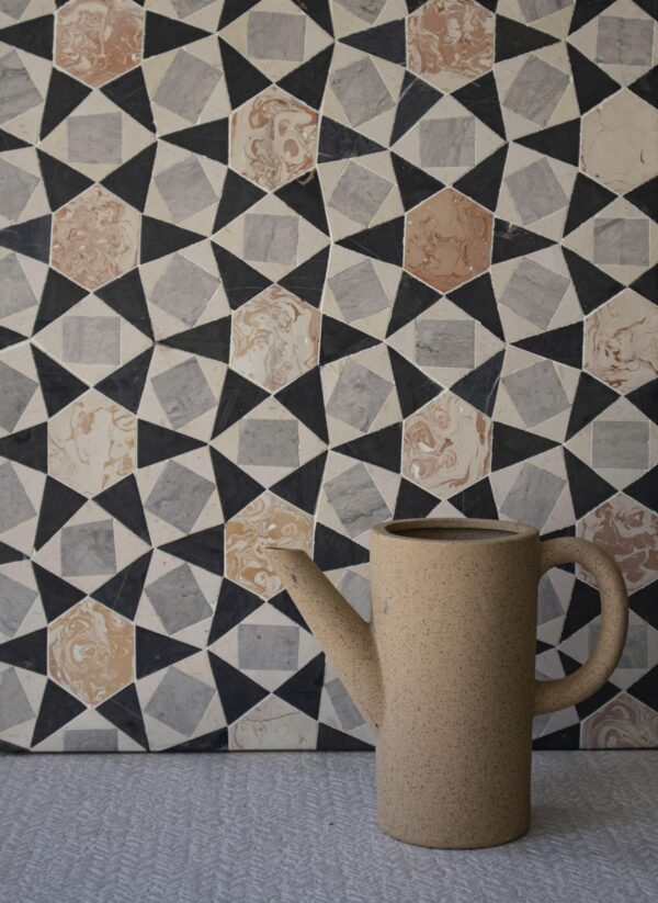 Stargazer 10.63 x 9.44 White, Black, Grey & Terra Cotta Porcelain Tile 0