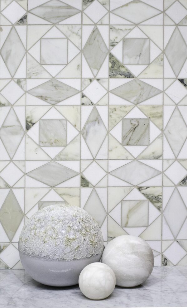 Diamente Honed, Honed Marble Mosaic 0