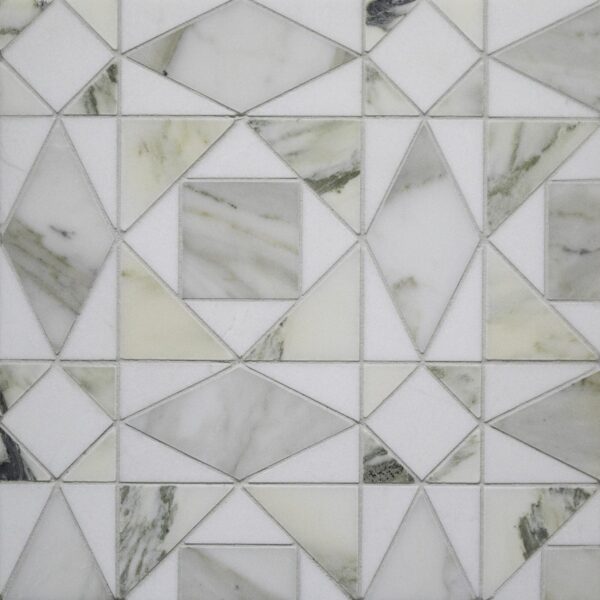 Diamente Honed, Honed Marble Mosaic 1